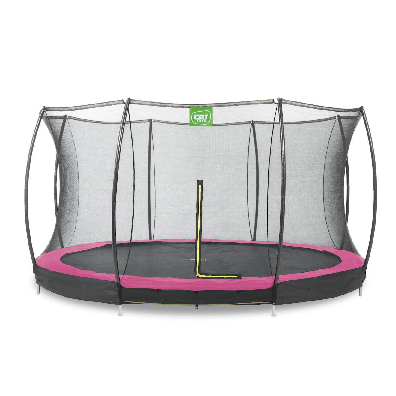 Trampoline Enterré Rond Ø366cm Avec Filet De Sécurité Rose