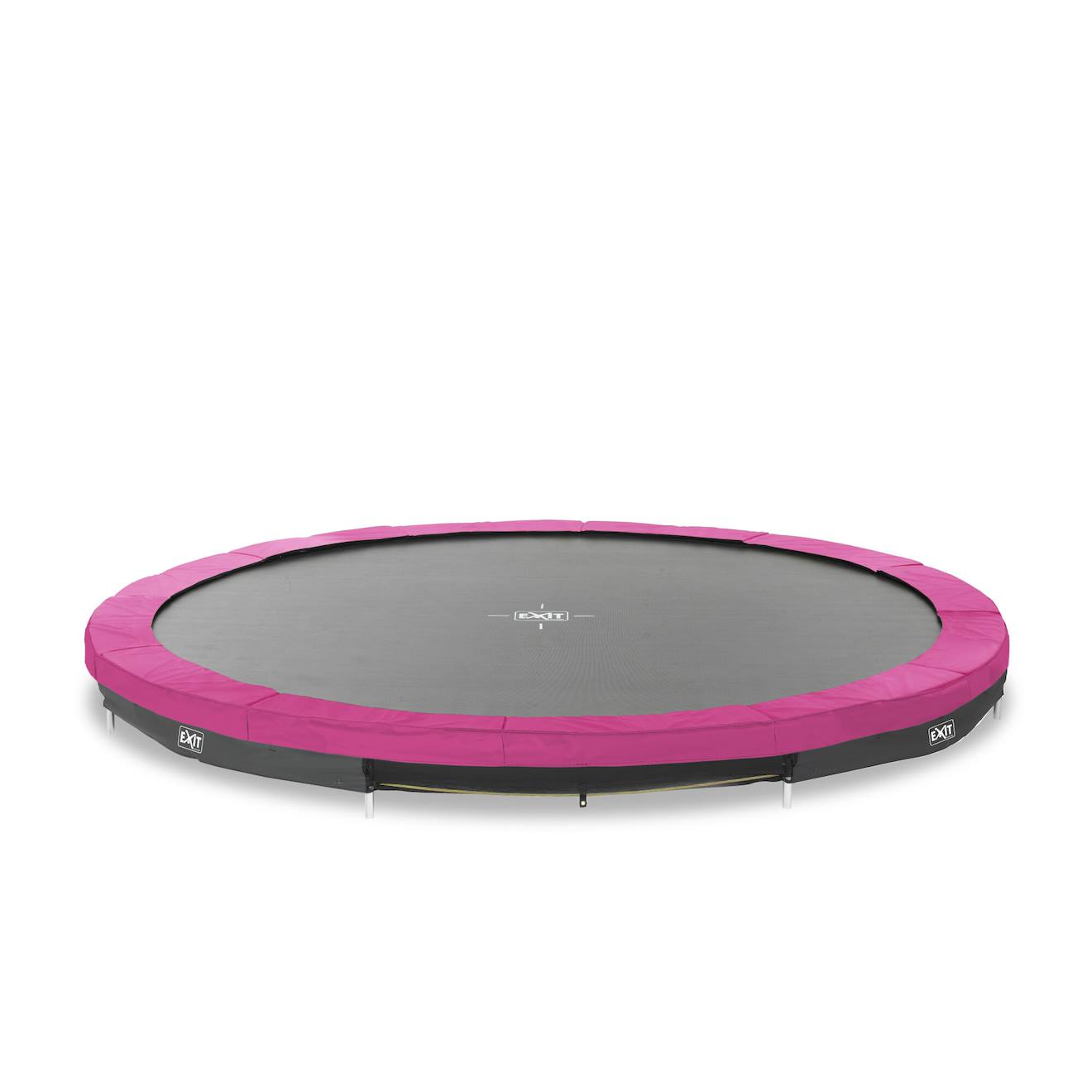 Trampoline Enterré Rond Ø366cm Sans Filet Rose