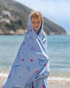 -Serviette plage enfant  avec capuche microfibre