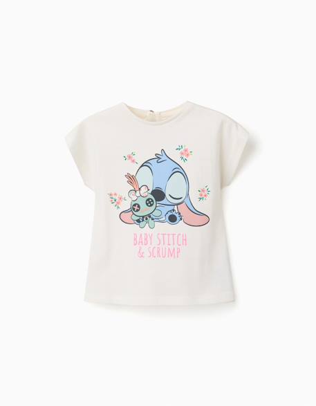 Bébé-T-shirt en coton avec imprimé baby stitch