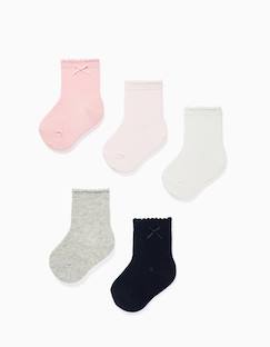 Lot de 5 paires de chaussettes avec tiges ondulées  - vertbaudet enfant