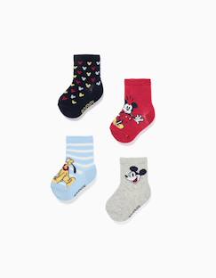 4 paires de chaussettes avec imprimés mickey et pluto  - vertbaudet enfant