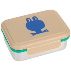 Boîte à goûter en inox happy trails frog  - vertbaudet enfant