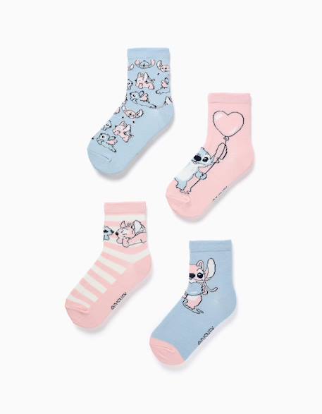 Fille-Sous-vêtement-Lot de 4 paires de chaussettes avec imprimés stitch