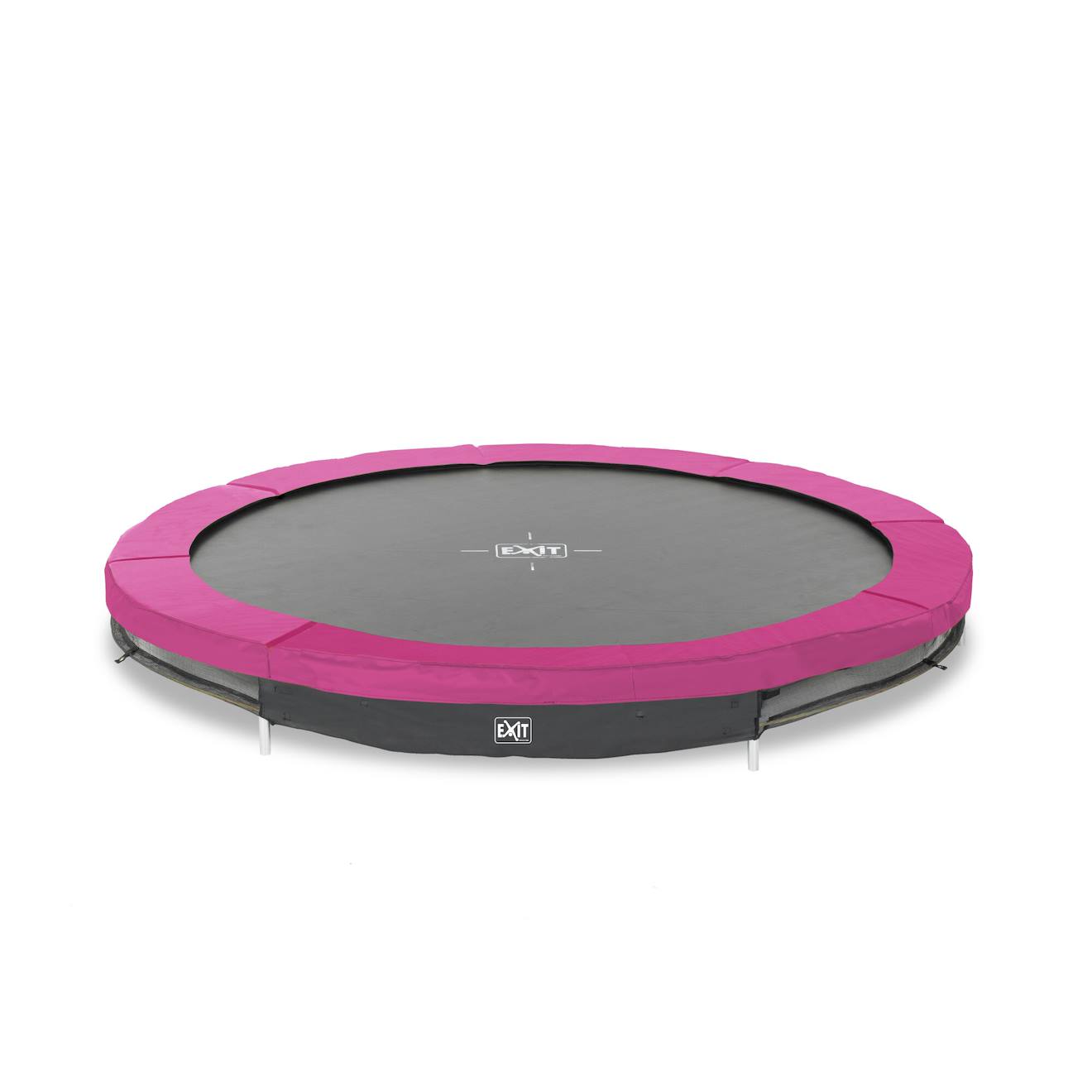 Trampoline Enterré Rond Ø305cm Sans Filet Rose
