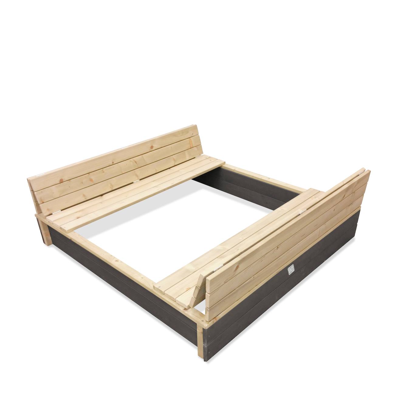 Bac À Sable En Bois Pour Jardin Enfant 136x132cm Gris