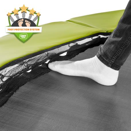 Trampoline enterré rond ø427cm avec filet de sécurité Noir+Rose+Vert 14 - vertbaudet enfant 