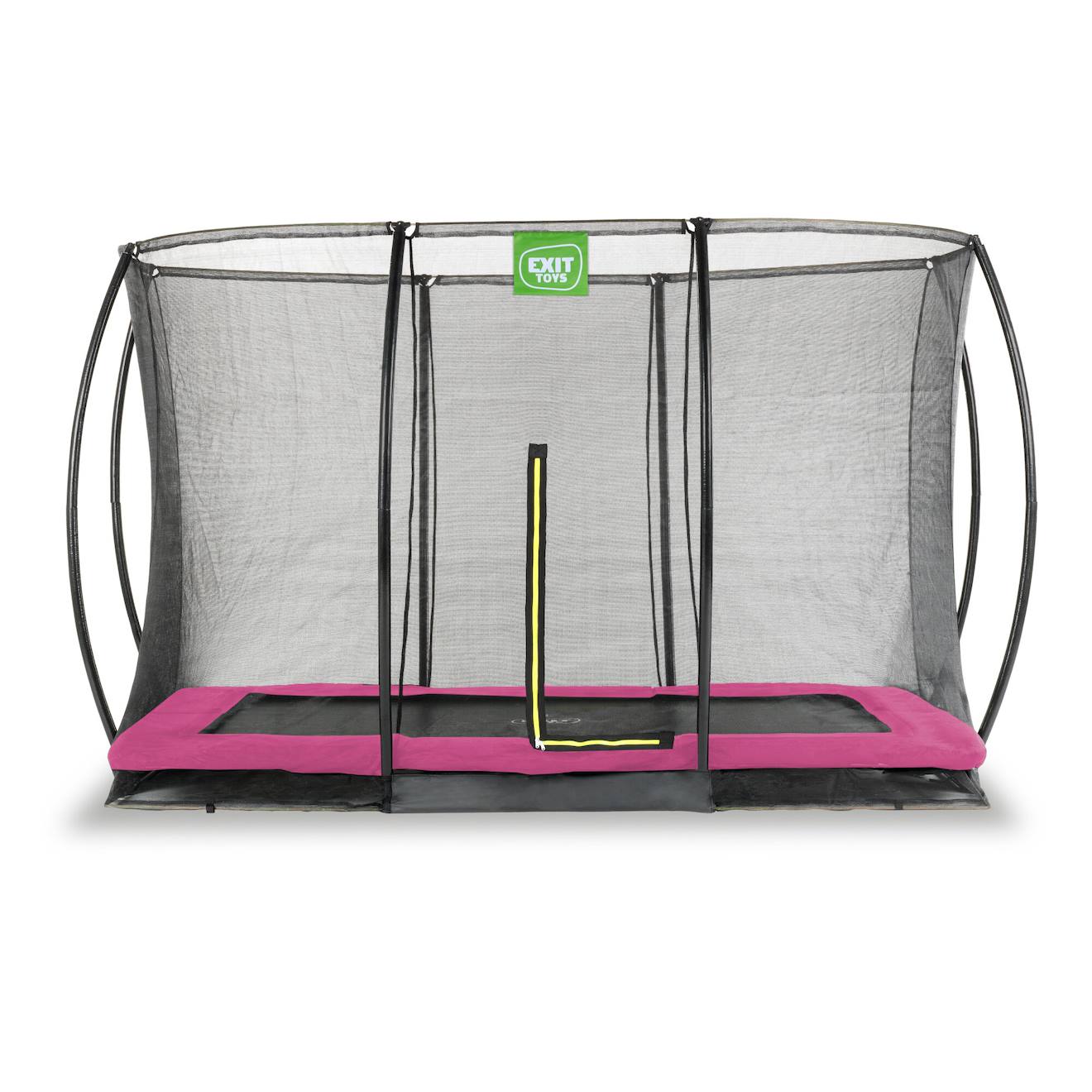 Trampoline Enterré Rectangulaire 244x366cm Avec Filet Rose