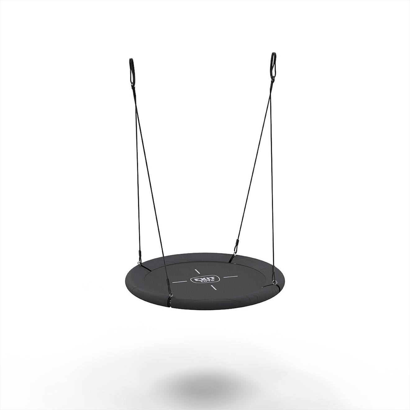 Balançoire Nid Ronde Familiale Pour Jardin Dès 3 Ans Noir/gris