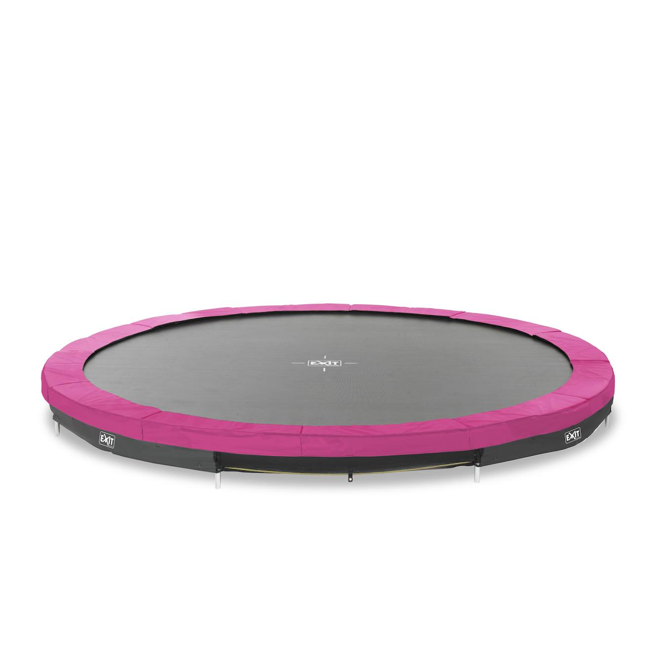 Trampoline Enterré Rond Ø427cm Sans Filet Rose