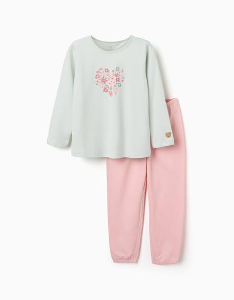 Fille-Pyjama à manches longues et imprimé fleurs
