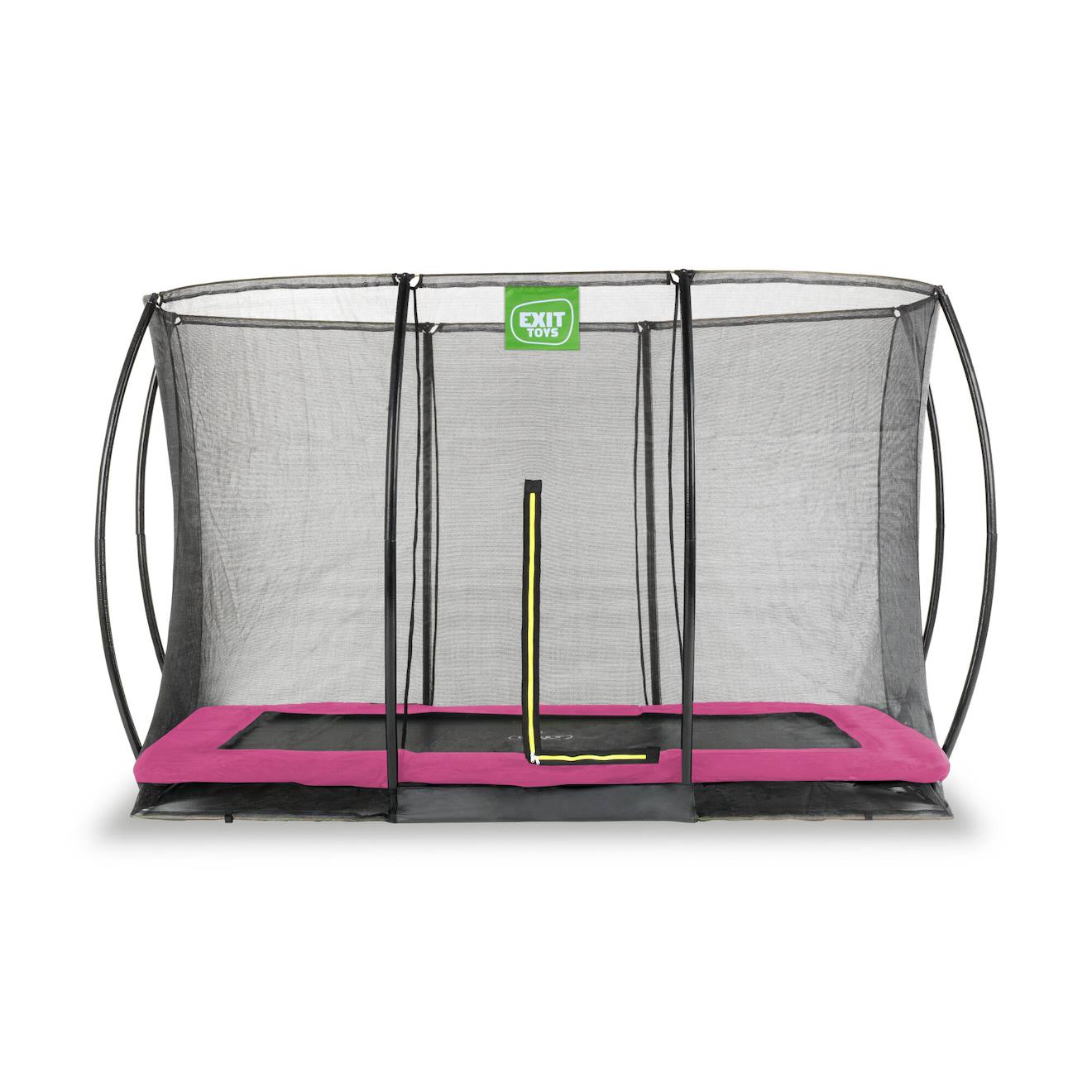 Trampoline Enterré Rectangulaire 214x305cm Avec Filet Rose