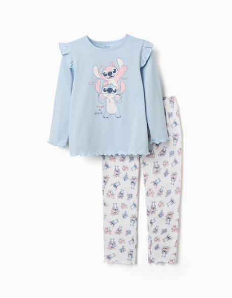Fille-Pyjama à manches longues avec imprimé stitch & angel