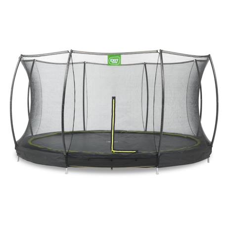 Trampoline enterré rond ø427cm avec filet de sécurité Noir+Rose+Vert 1 - vertbaudet enfant 