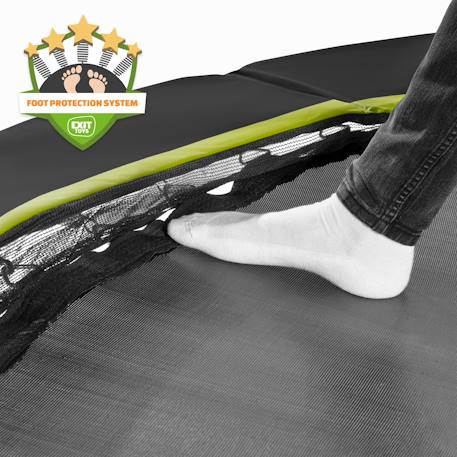 Trampoline enterré rond ø427cm avec filet de sécurité Noir+Rose+Vert 2 - vertbaudet enfant 