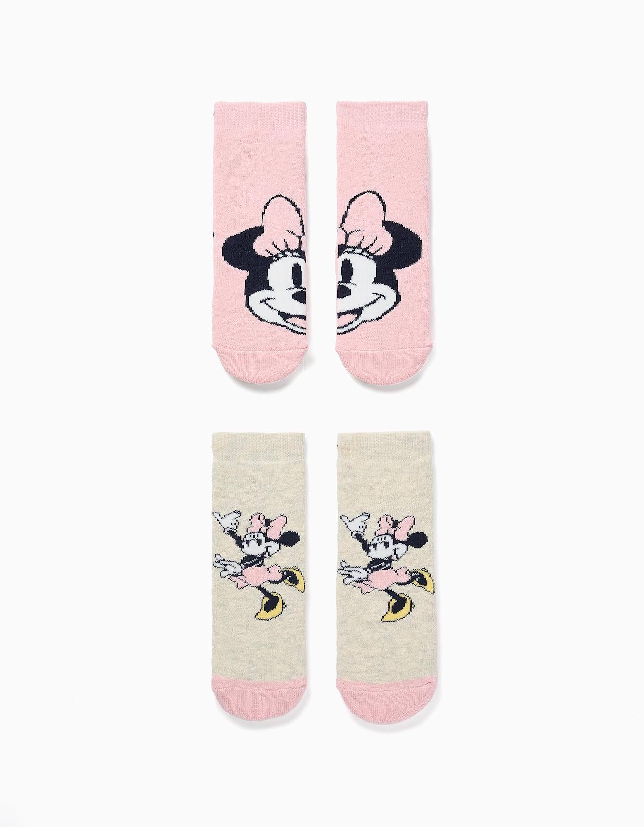 Lot De 2 Chaussettes Antidérapantes Avec Imprimés Minnie Multicolore