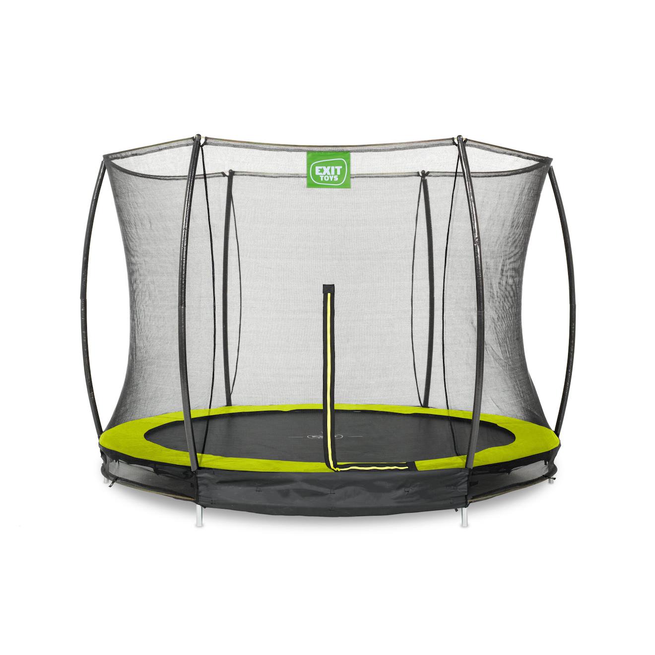 Trampoline Enterré Rond Ø244cm Avec Filet De Sécurité Vert
