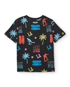 Garçon-T-shirt, polo, sous-pull-T-shirt garçon en maille au design urbain