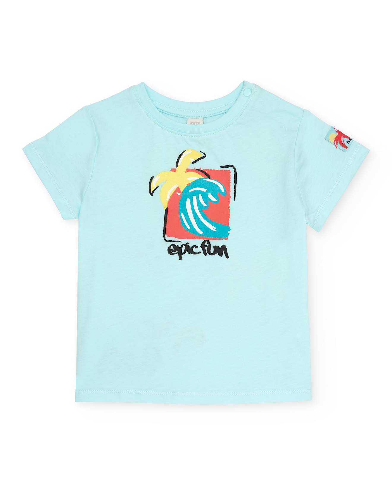 T-shirt Garon En Maille Avec Fermeture Lpaule Bleu 15 €