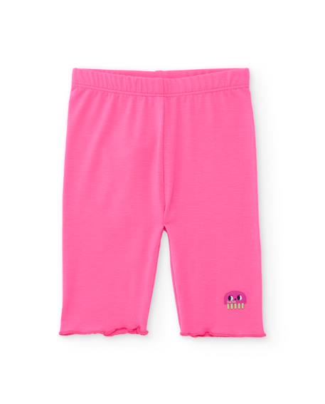 Fille-Legging fille en maille avec motif brodé