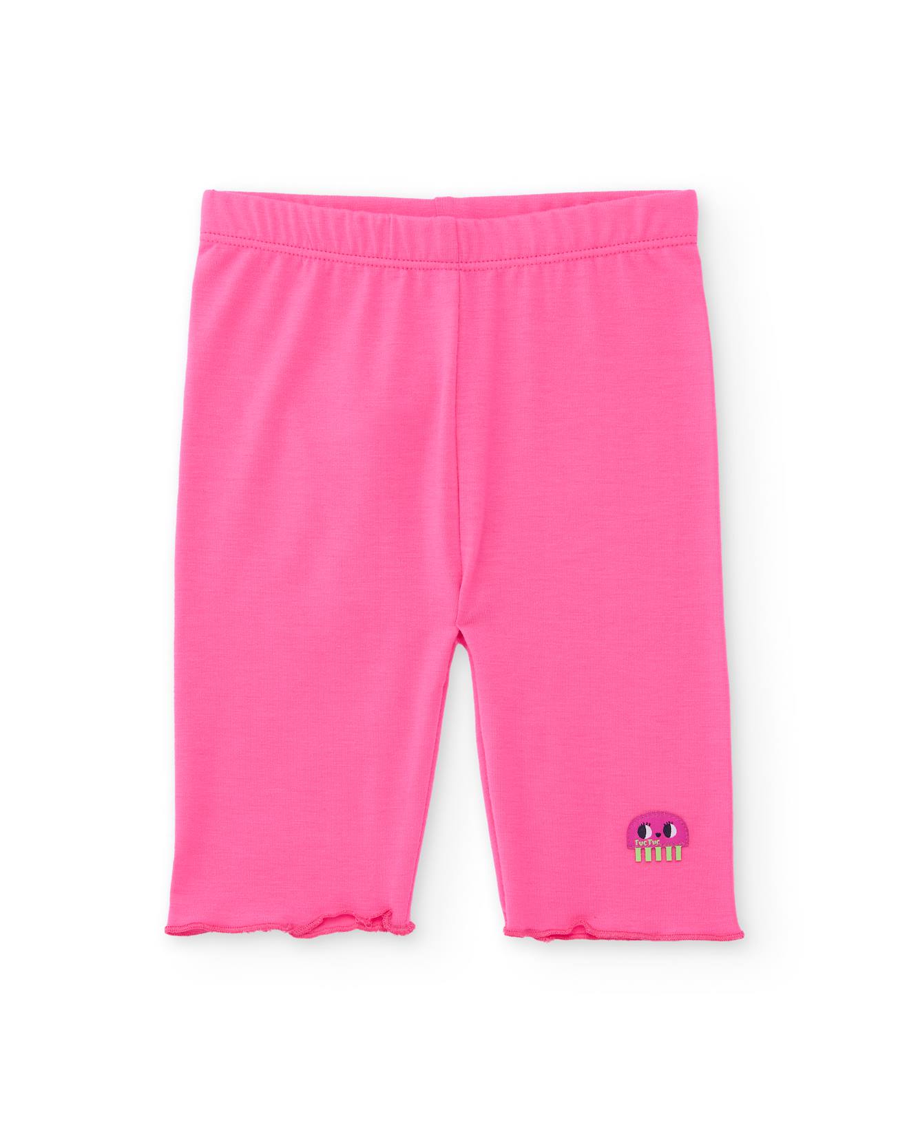 Legging Fille En Maille Avec Motif Brod Rose 7 €