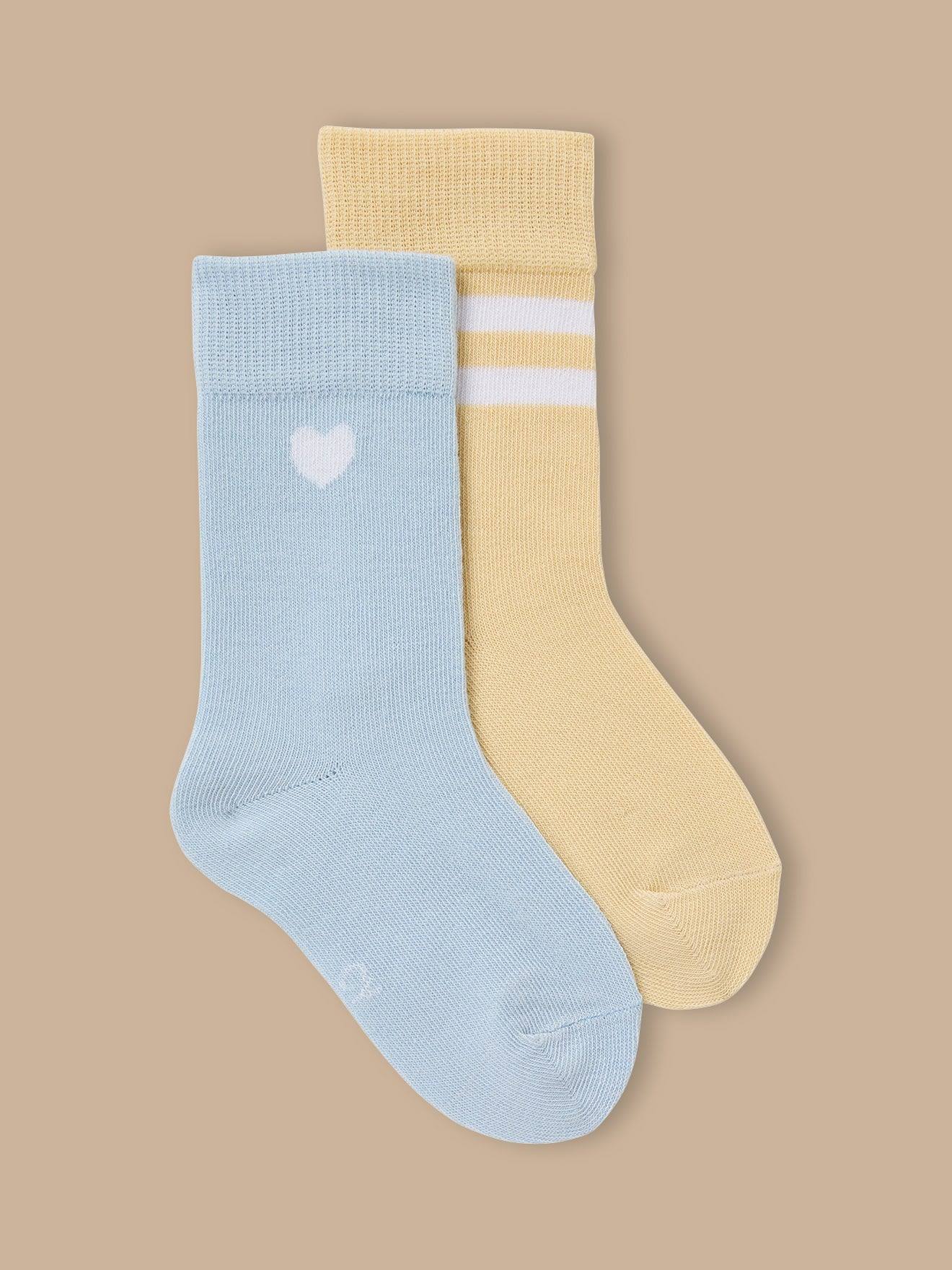 Lot De 2 Paires De Chaussettes Fille Bleu Pastel