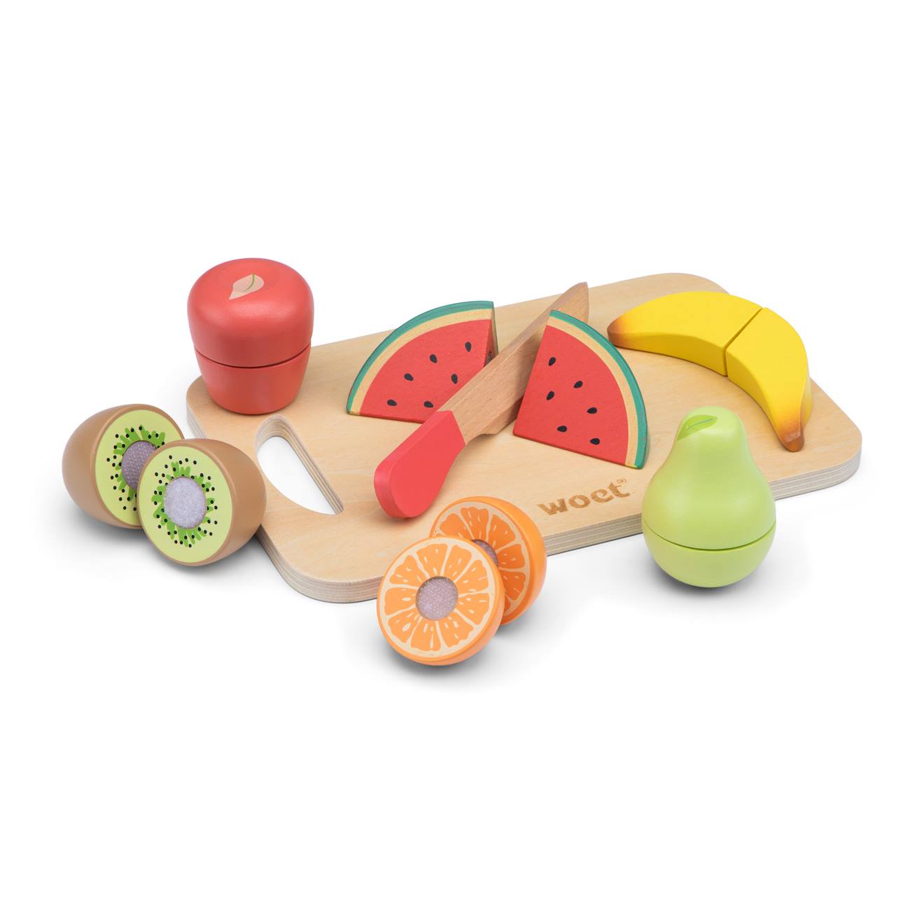 Fruits En Bois À Découper Beige