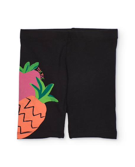 Fille-Legging fille en maille avec imprimé sur le côté
