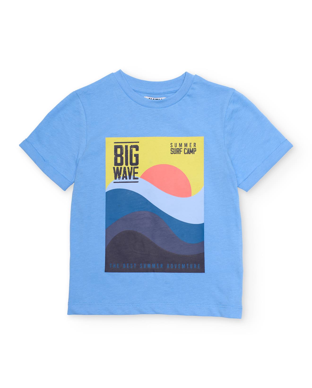 T-shirt Garon En Maille Avec Graphique Sur Le Devant Bleu 9 €