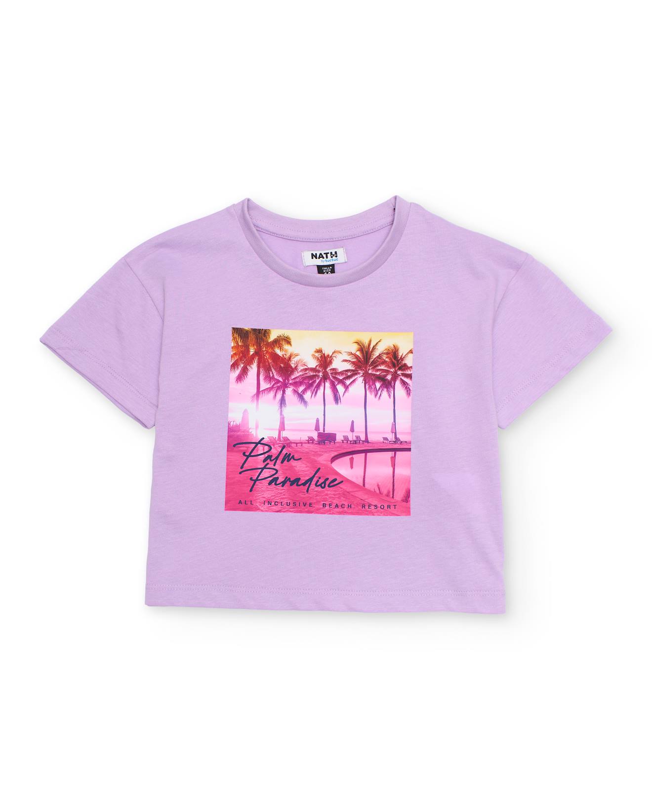 T-shirt Fille En Maille Avec Imprim Sur Le Devant Violet 12 €