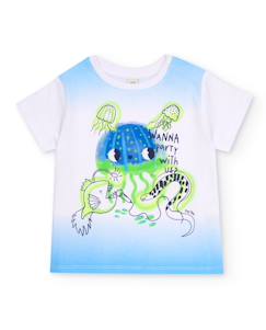 Garçon-T-shirt, polo, sous-pull-T-shirt garçon en maille avec dégradé