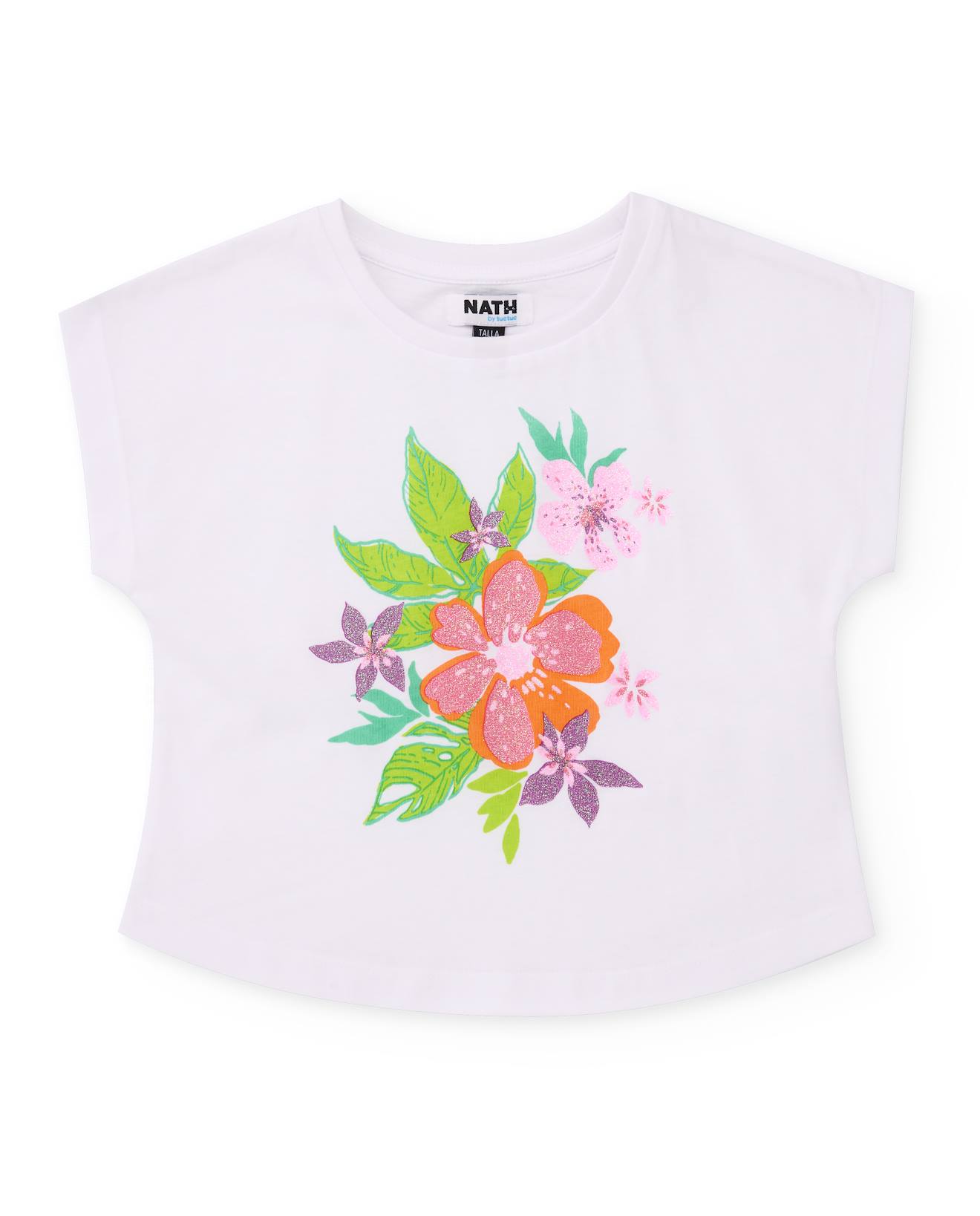 T-shirt Fille En Maille Avec Finition Brillante Blanc 9 €