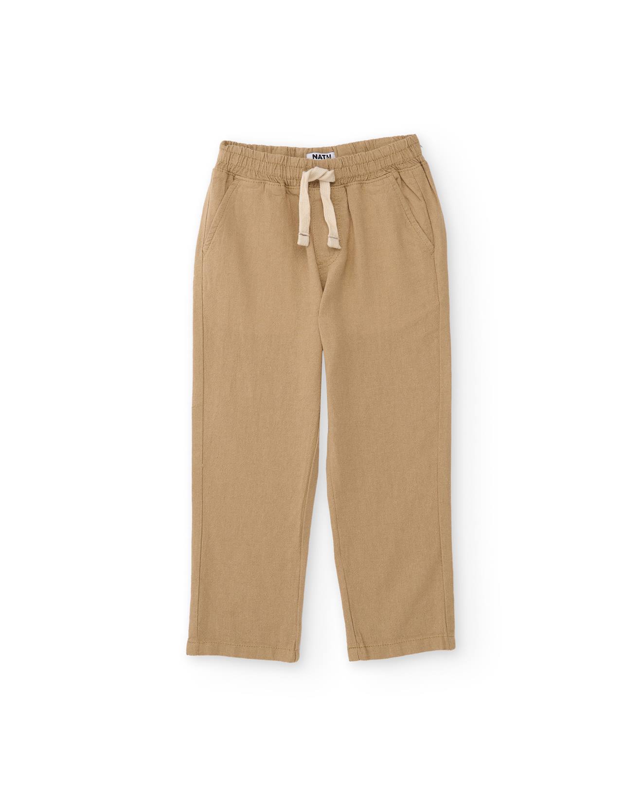 Pantalon Garon En Tissu Tiss Avec Taille lastique Marron 20 €