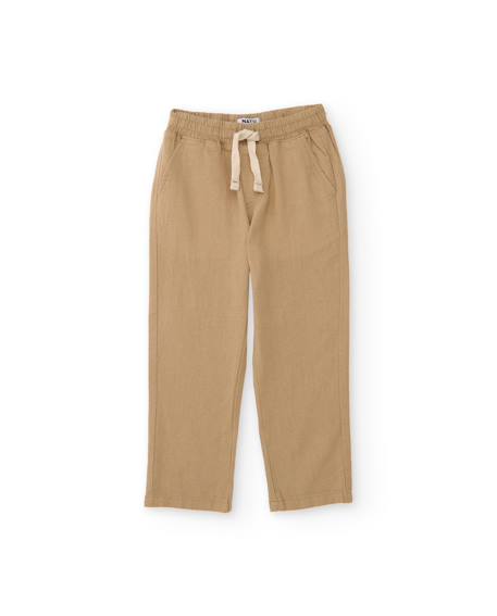 Pantalon garçon en tissu tissé avec taille élastique  - vertbaudet enfant