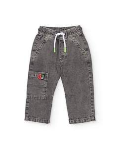 Bébé-Pantalon, jean-Pantalon garçon en denim effet délavé