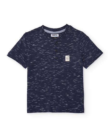 Garçon-T-shirt garçon en maille avec effet chiné