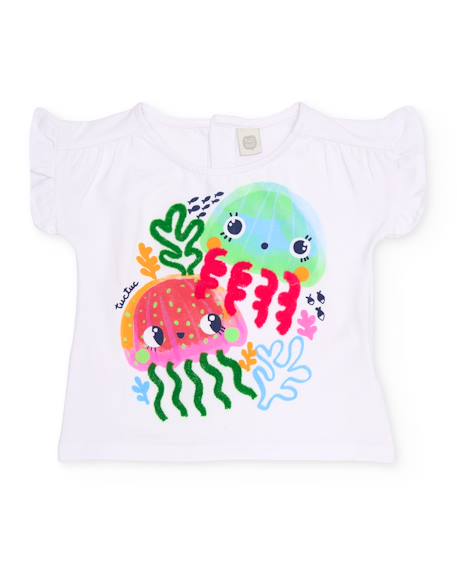 Fille-T-shirt fille en maille avec détails océaniques