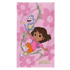 -Drap de plage et de bain imprimé 100% coton, dora flower