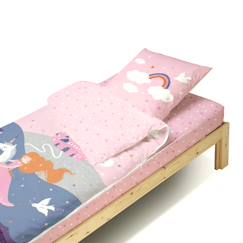 -Caradou® parure et couette licorne princesse