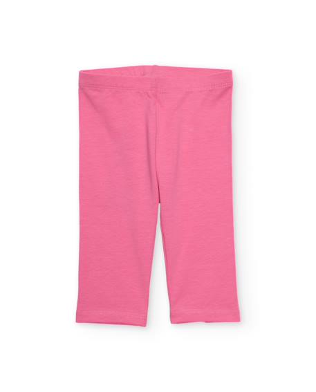 Bébé-Legging-Legging fille en maille avec élastiques