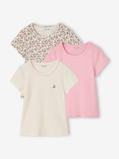 -Lot de 3 T-shirts manches courtes fille