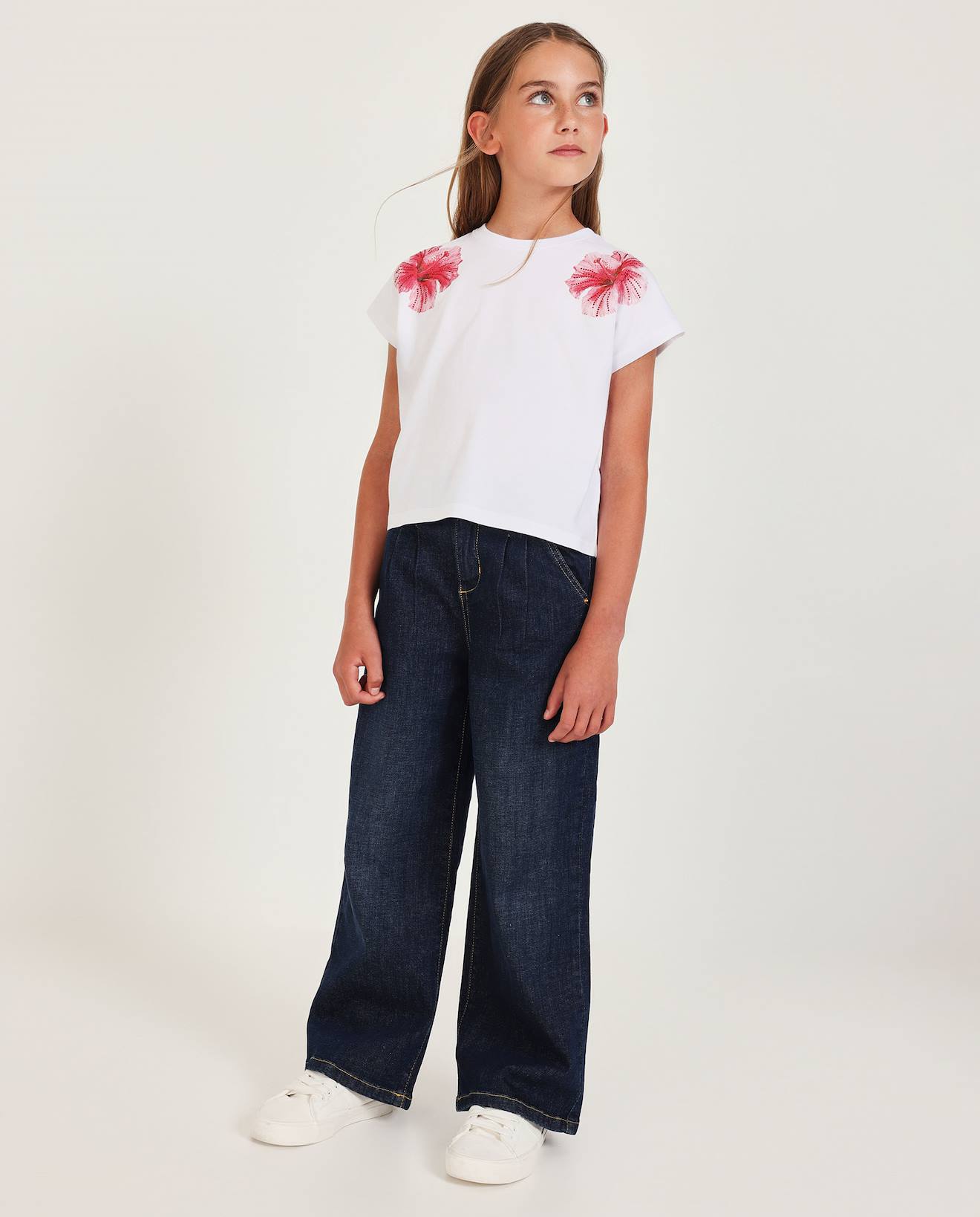 Pantalon Fille Uni En Tissu Denim Bleu 25 €