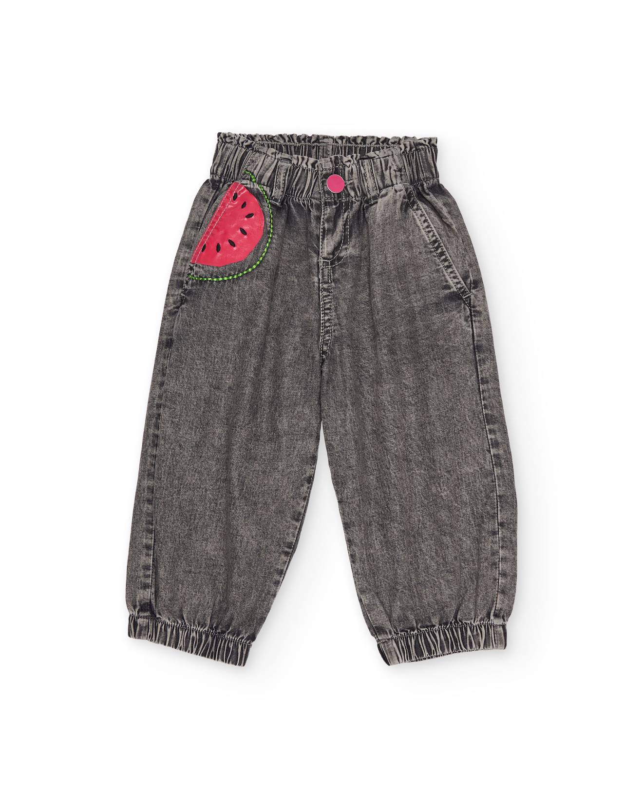 Pantalon Fille En Denim Effet Dlav Gris 23 €