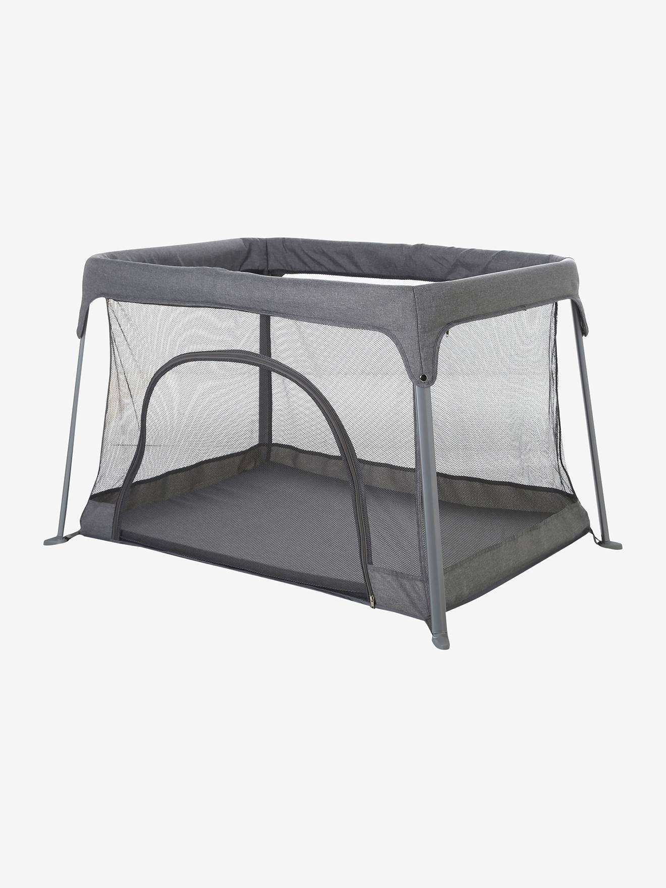 Lit parapluie Light avec fenêtre gris chiné