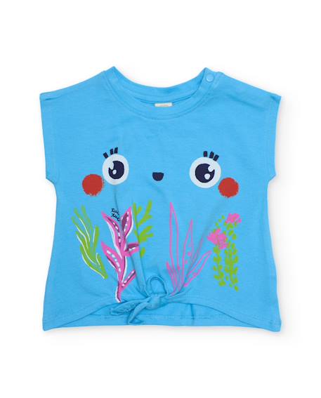 Bébé-T-shirt fille en maille avec nœud décoratif