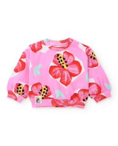 Sweat-shirt fille en maille avec imprimé floral  - vertbaudet enfant