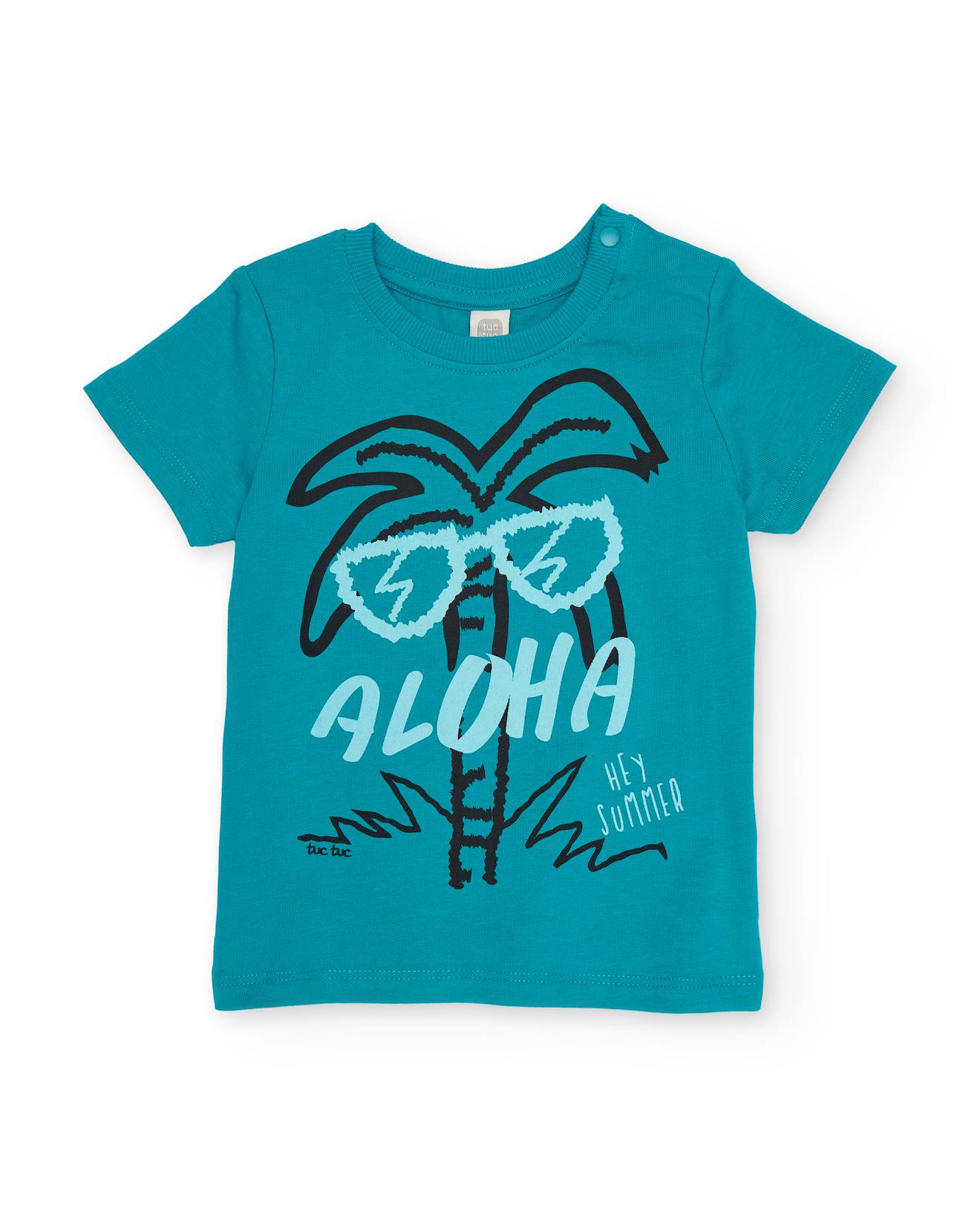 T-shirt Garon En Maille Avec Imprim Palmiers Bleu 8 €
