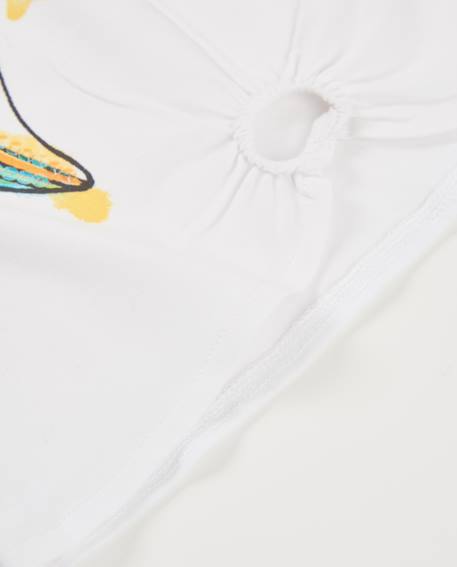 T-shirt en maille pour fille avec détails brillants Blanc 4 - vertbaudet enfant 