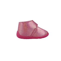 Chaussures-Chaussures bébé 17-26-Chaussons fille modèle teddy