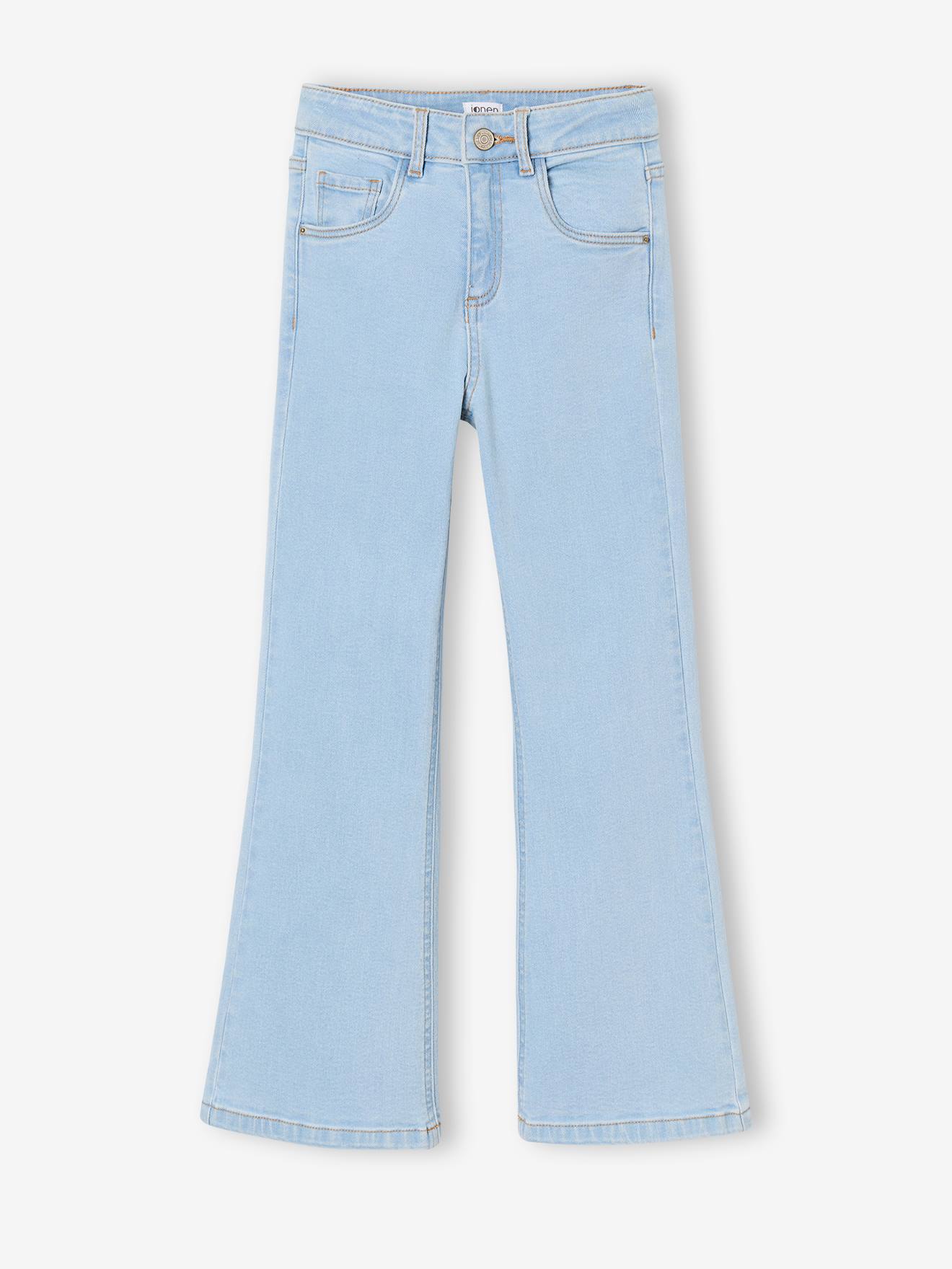 Jean flare fille bleu clair